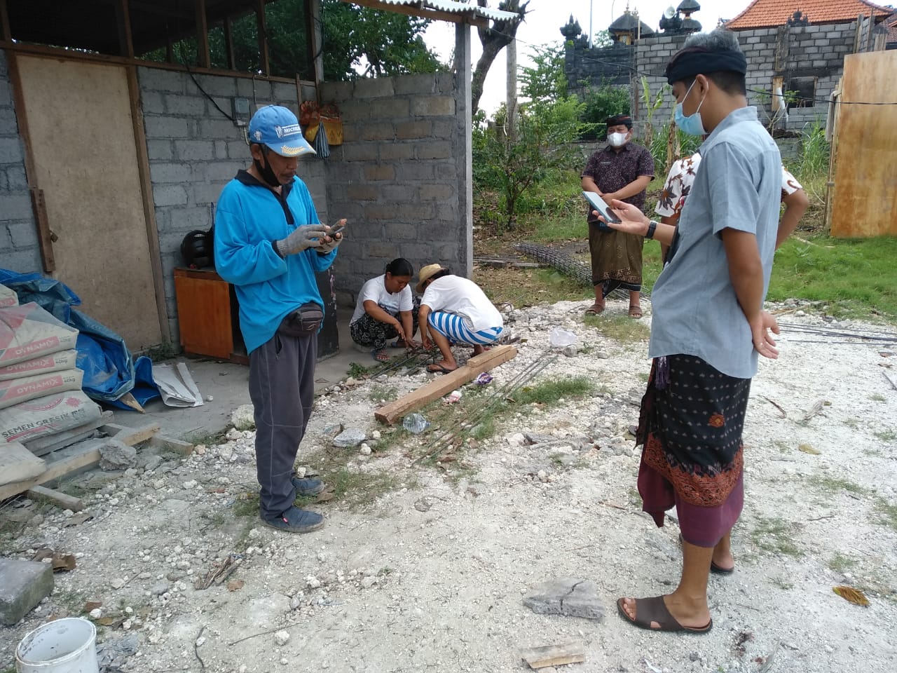 Trantib Kecamatan Kuta Selatan melaksanakan Peninjauan Lapangan terkait Pengaduan dari Warga